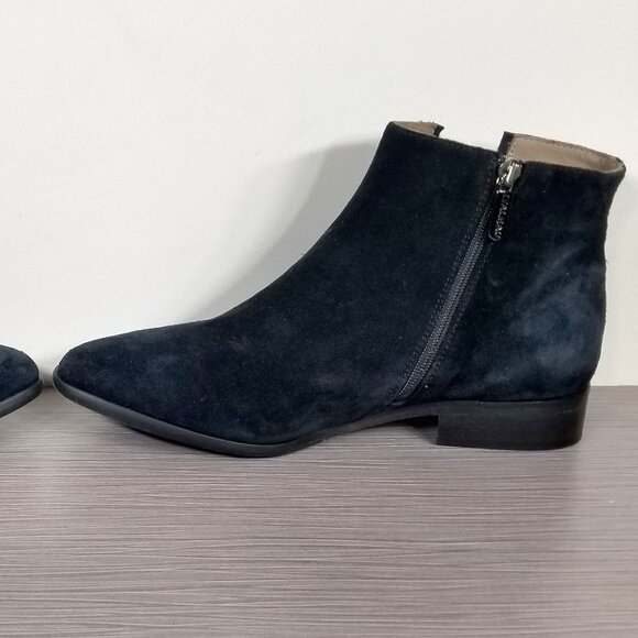 Italeau Miralda Waterproof Zip Ankle Bootie, Black Suede, Womens Size 6.5 M / 37 - Picture 8 of 12